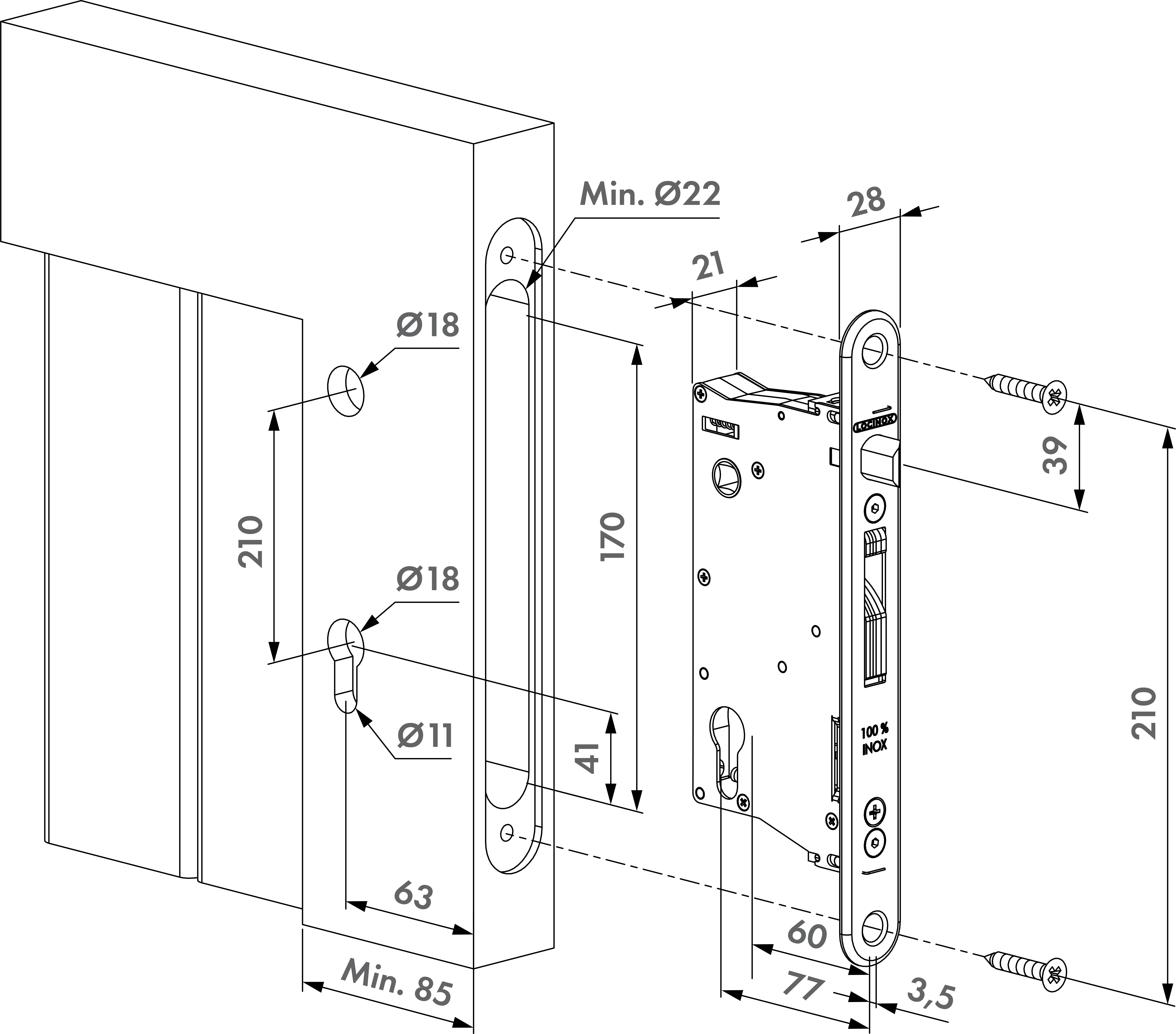 LOCINOX EIGHTYLOCK-W - schéma