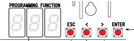 Écran et touches ESC, flèches et ENTER