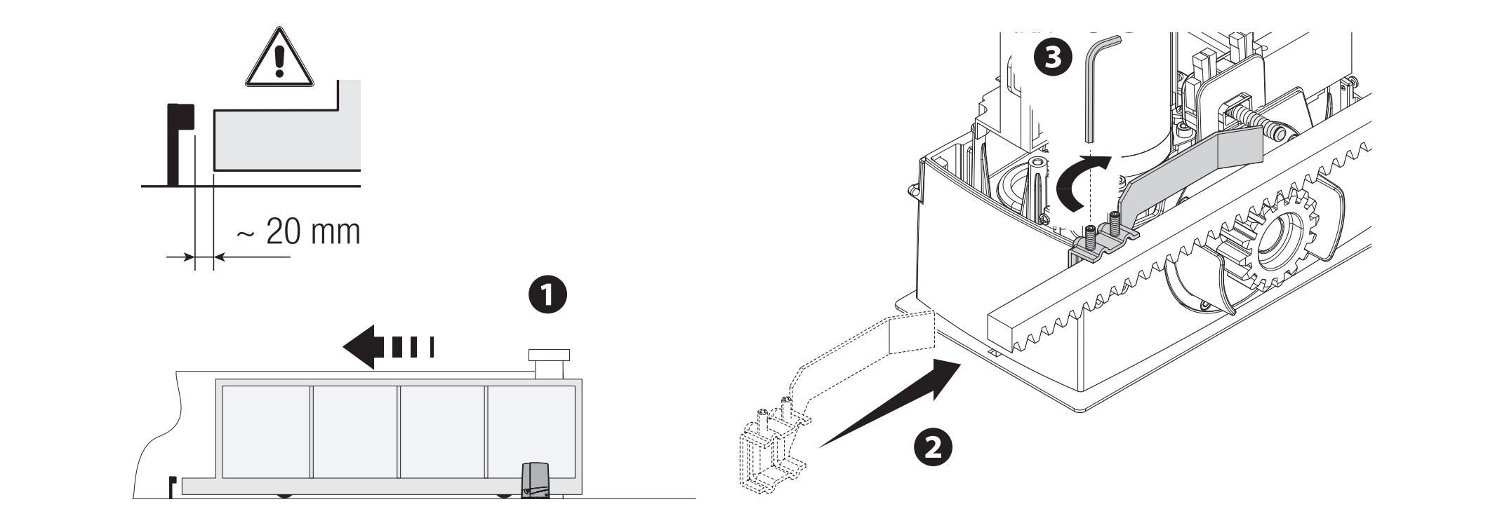 Mechanische schakelaar-aanslag bij het openen