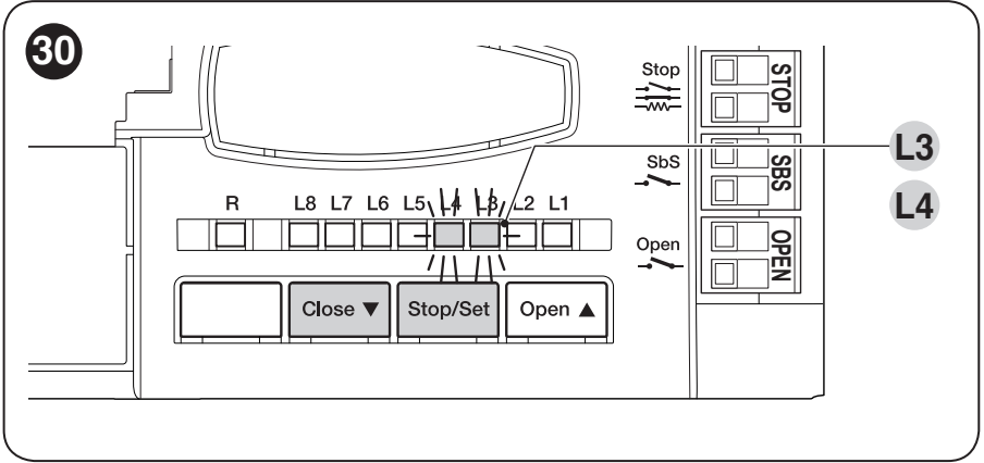 NICE HOPP POA3R10 – knoppen Open, Stop/Set, Close en leerled NICE HOPP POA3R10 – knoppen Open, Stop/Set, Close en leerled