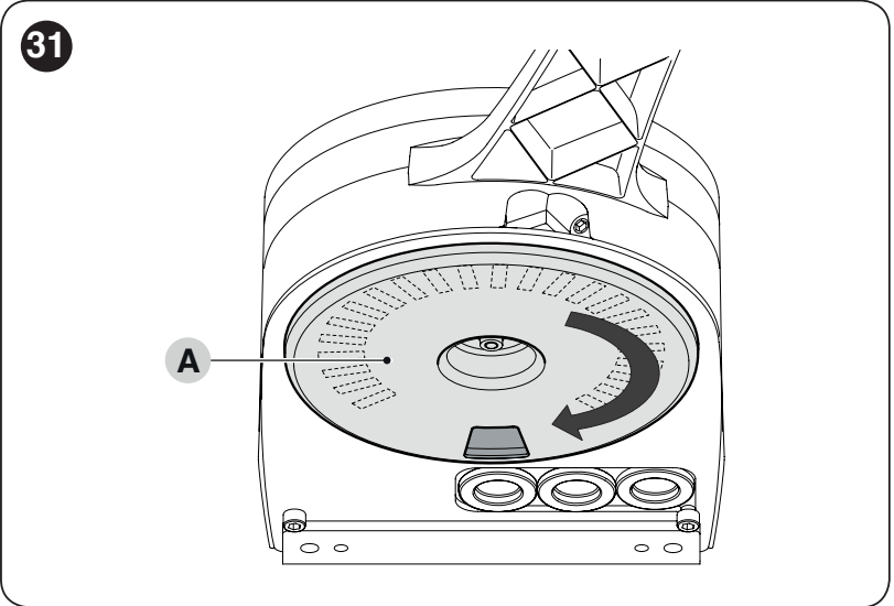 Position du disque A lors de l’insertion de la butée mécanique HYKE