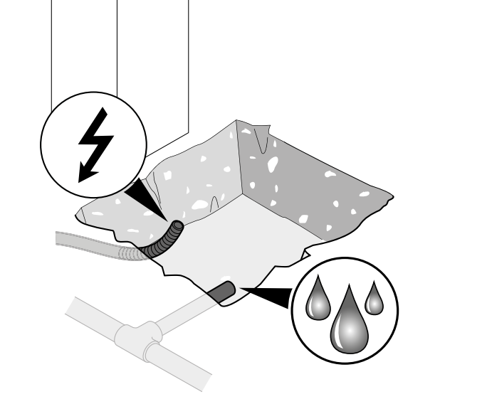 BFAB5024 – évacuation d'eau et passage de câble séparés depuis le caisson de fondation