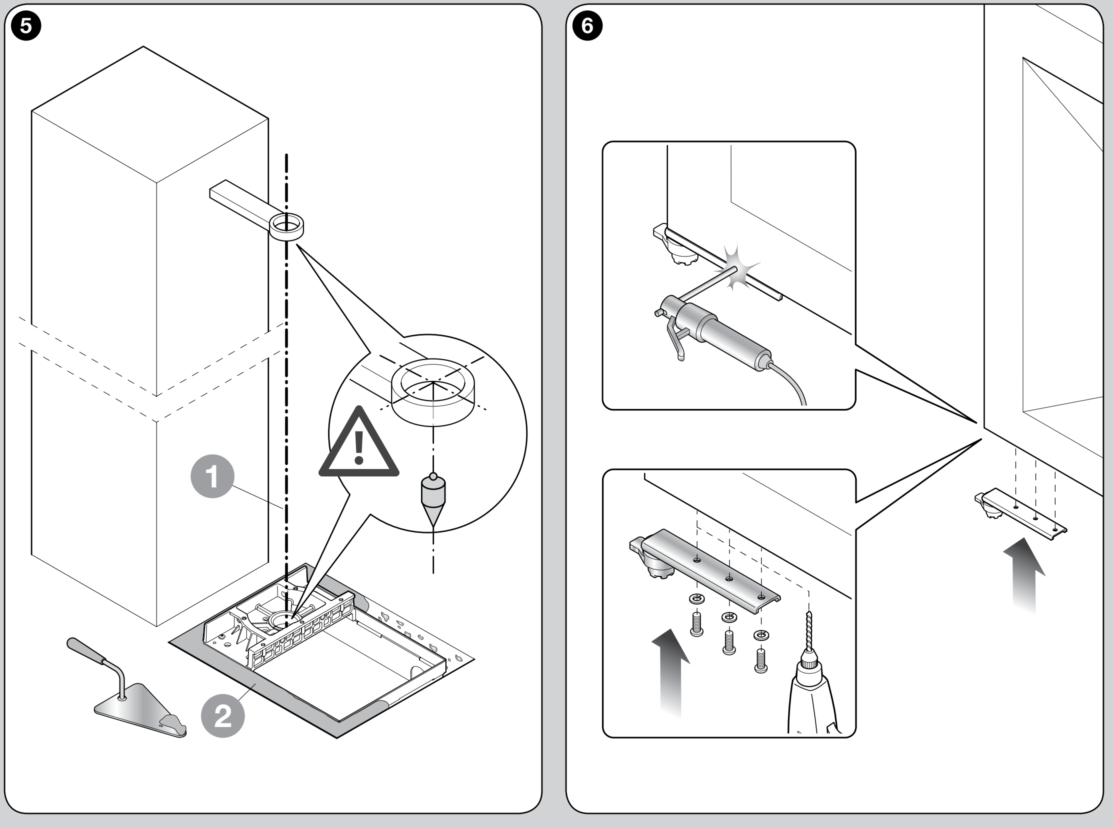 S-FAB : alignement des axes des charnières et du caisson, fixation du levier au vantail
