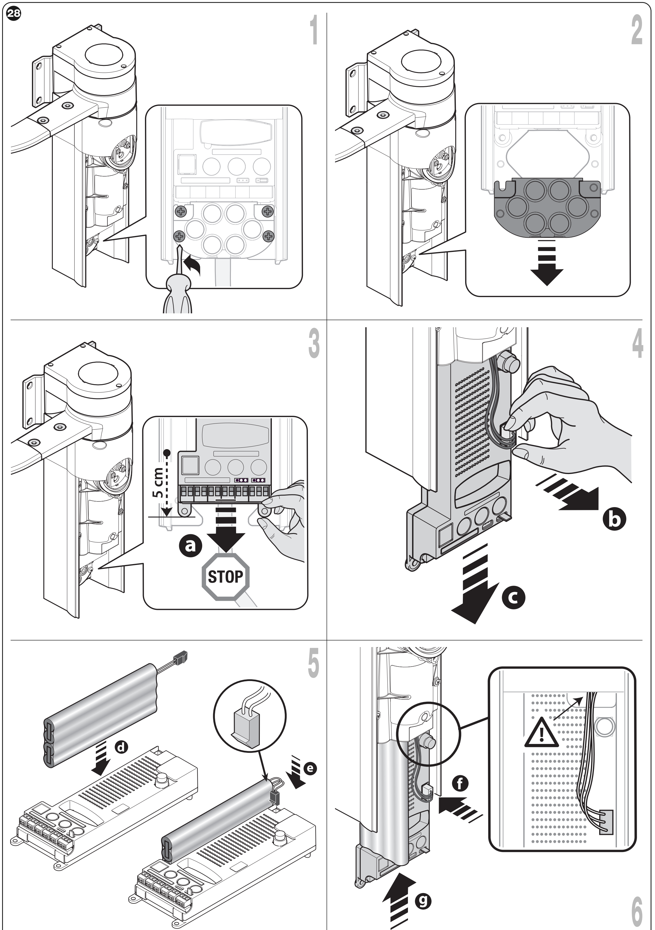 WALKY : récepteur enfichable SM et installation de la batterie de secours PS424