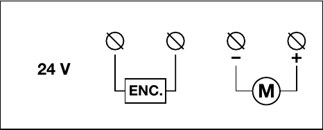 Origineel schema van de NICE Toona 24 V-motor en encoder