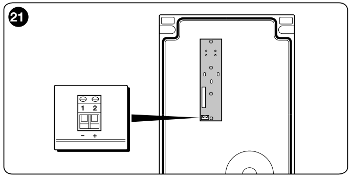 DPRO500 – statuslampje op de knoppenkaart: 1 − en 2 + DPRO500 – statuslampje op de knoppenkaart: 1 − en 2 +