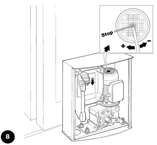 TUB3500 – mechanische rem afstellen bij uitgeschakelde voeding TUB3500 – mechanische rem afstellen bij uitgeschakelde voeding
