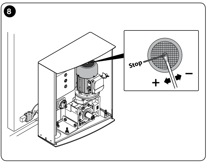 TUB4000 – mechanische rem afstellen terwijl de voeding is uitgeschakeld TUB4000 – mechanische rem afstellen terwijl de voeding is uitgeschakeld