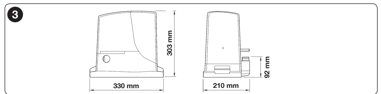 ROX1000 – afmetingen 330 × 210 × 303 mm ROX1000 – afmetingen 330 × 210 × 303 mm