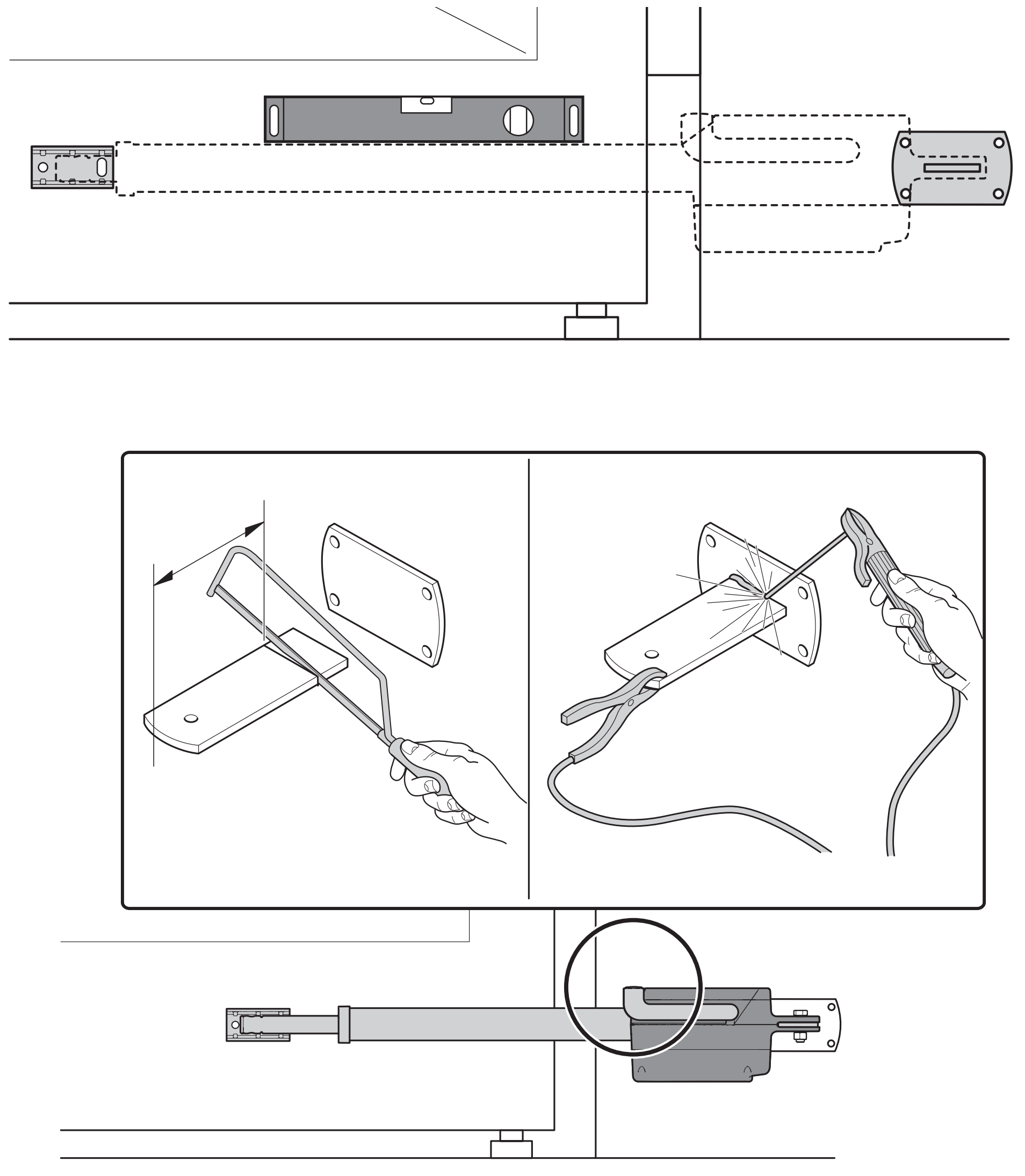 TITAN : position des pattes, mise à niveau du moteur et fixation de la patte arrière