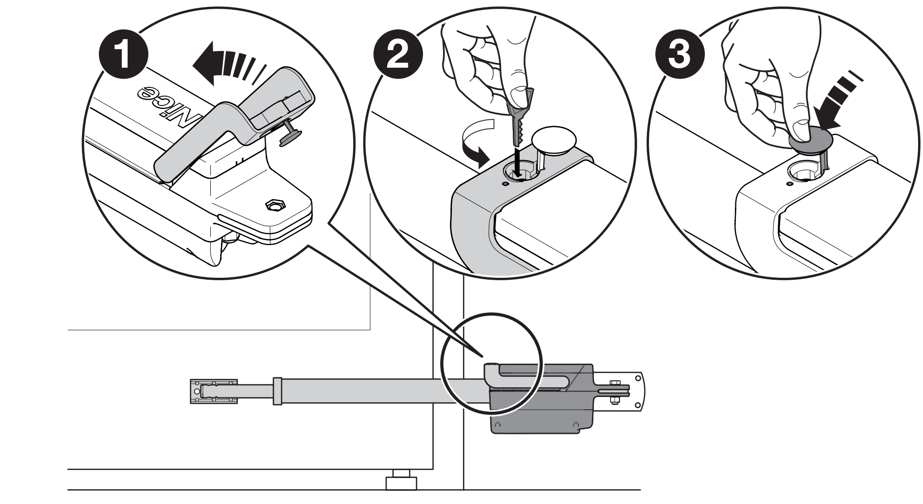 TITAN TTN3724HS : reverrouillage du moteur