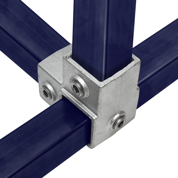 Raccord pour tube carré 40x40mm en angle intérieur