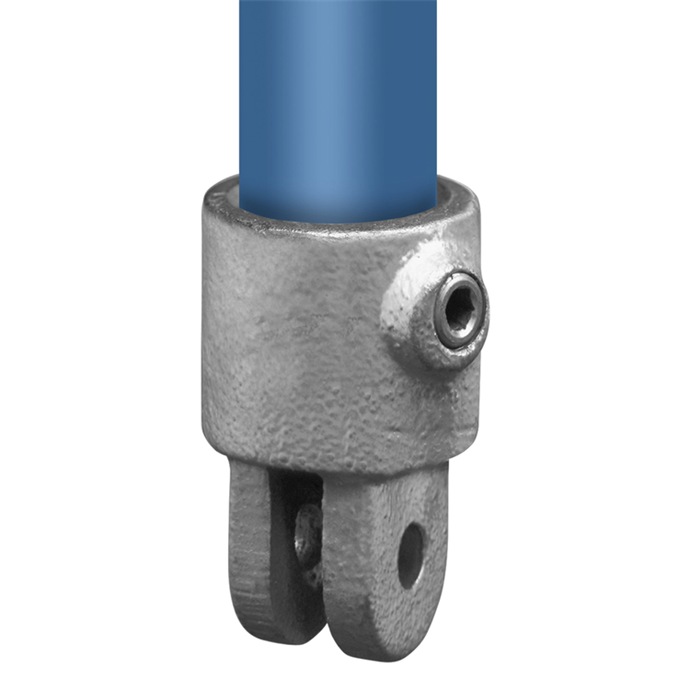 Exemple d’utilisation : partie à collier galvanisée d’un raccord articulé pour tube de 48,3 mm