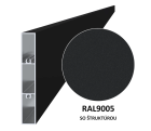 Zwart RAL9005 met structuur
