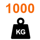 Poids du portail jusqu’à 1 000 kg