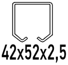 Pour profilé en C 42x52x2,5 mm