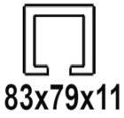 Voor C-profiel 83x79x11 mm