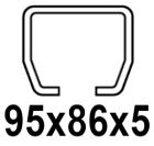 Voor C-profiel 95x86x5 mm