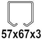 Pour profil en C 57x67x3