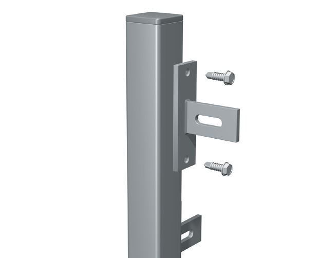 Utilisation du support de panneau de clôture.