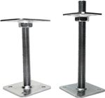 Pied de poteau avec platine supérieure fixe