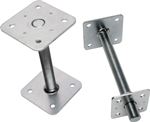 Pied de poteau avec platine supérieure fixe