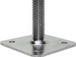 Pied de poteau avec platine supérieure fixe