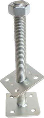 Pied de poteau à platine supérieure libre