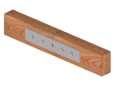 Exemple d’utilisation de la plaque de liaison perforée de 40 mm