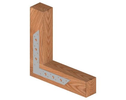 Exemple d’utilisation d’une équerre statique perforée Exemple d’utilisation d’une équerre statique perforée