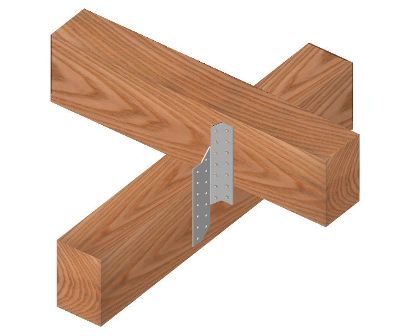 Exemple d’utilisation d’une équerre structurelle sans trous, sans renfort, bilatérale