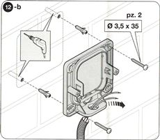 8. Bevestig de behuizing van de fotocellen aan een muur of paal 8. Bevestig de behuizing van de fotocellen aan een muur of paal