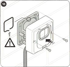 12. Plaats het deksel op de fotocel en bevestig het met schroeven. Vergeet de isolerende rubberen ring niet 12. Plaats het deksel op de fotocel en bevestig het met schroeven. Vergeet de isolerende rubberen ring niet