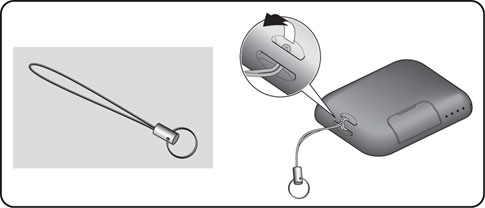 Fixation du cordon porte-clés à la télécommande du moteur NICE Era Flor FLO2RE Fixation du cordon porte-clés à la télécommande du moteur NICE Era Flor FLO2RE