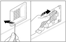 Démontage du bouton sans fil NiceWay du boîtier NICE Opla