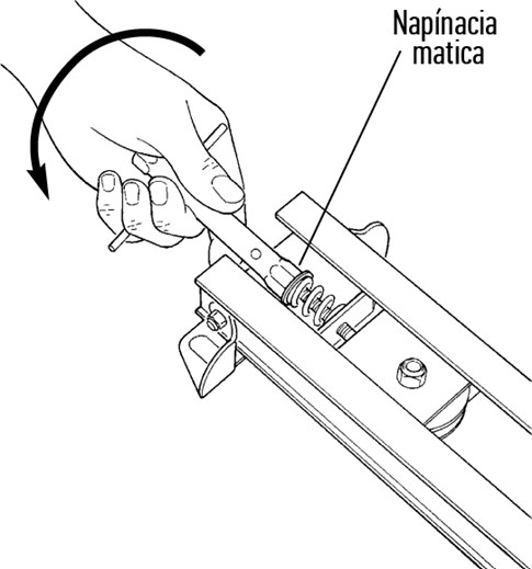 Avant d’installer le rail, serrez juste assez l’écrou de tension pour que la courroie reste bien en place pendant le mouvement. Pas trop pour le moment : si vous tendez trop la courroie, le moteur risque de déformer le rail. Si vous ne la tendez pas assez, la courroie risque simplement de cogner contre le rail pendant le mouvement et de produire des bruits indésirables ; vous pourrez toutefois toujours la retendre :