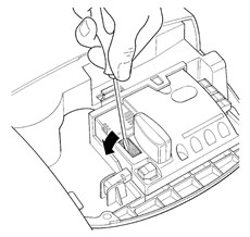 1. Retirez le cache en plastique du connecteur de la batterie 1. Retirez le cache en plastique du connecteur de la batterie