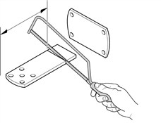 Coupez le support à la longueur souhaitée Coupez le support à la longueur souhaitée