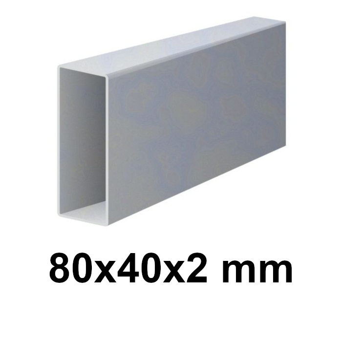 Verzinkt profiel 80 × 40 × 2 mm