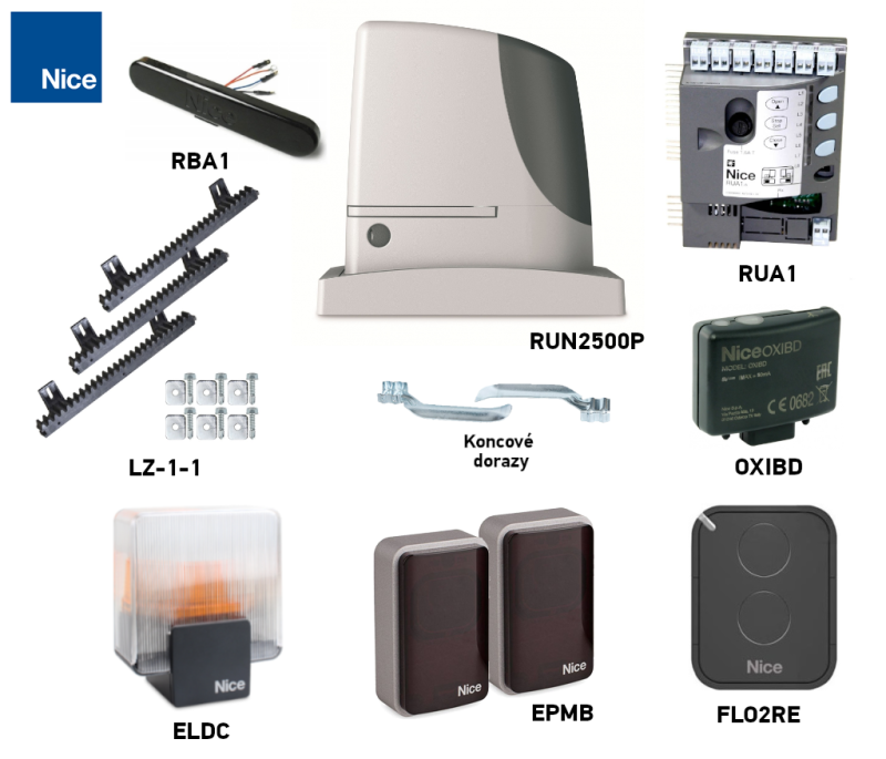 Kit de motorisation NICE RUN2500PF