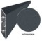Aluminium schuttinglamel 108x16 mm, parallellogramvorm, antraciet RAL7016 met structuur, 2 m