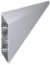 Lame de clôture en aluminium 108x16 mm, forme parallélogramme, 6 m
