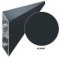 Lame de clôture en aluminium 108x16 mm, forme parallélogramme, anthracite RAL7016, 2 m