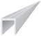 Profil de fixation en aluminium pour lames, forme en U, largeur 20,5 mm, 6 m