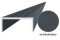 Aluminium bevestigingsprofiel voor lamellen, U-vorm, breedte 50 mm, AL-UP3, antraciet RAL 7016 met structuur, 3 m