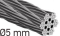 Roestvrijstalen kabel Ø5mm